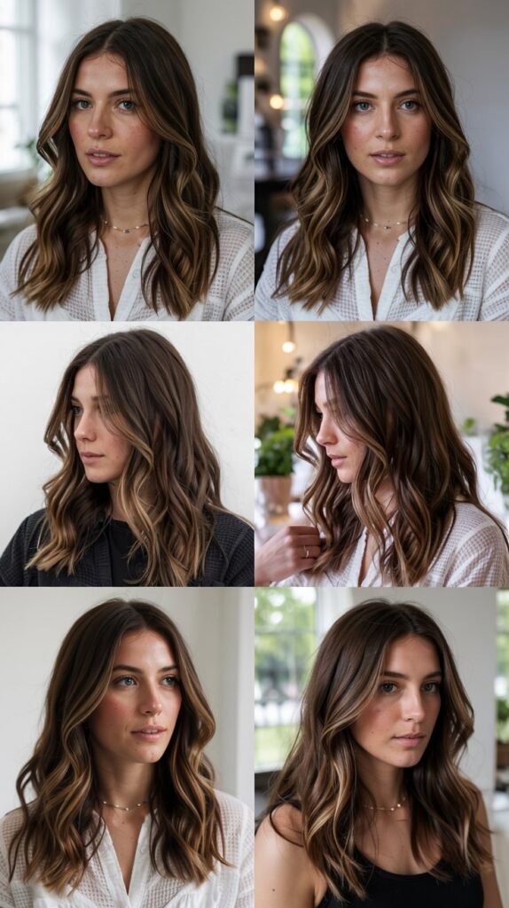 59 Face-Brightening Brunette Money Piece Highlight Ideas Everyone Loves