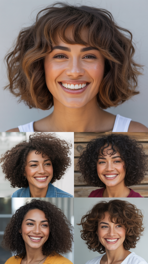 Wavy Lob With Razored Bangs