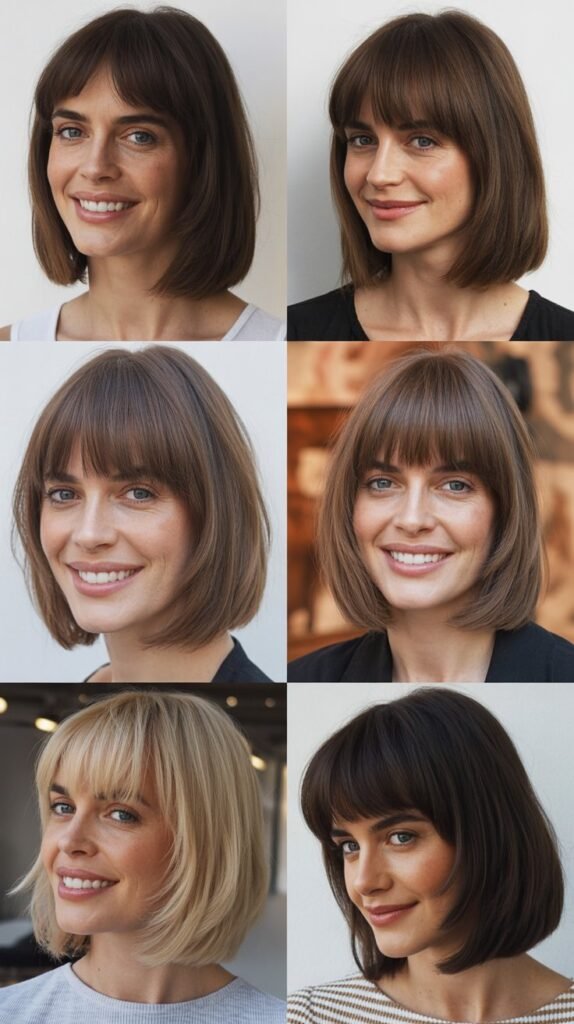  Disconnected Long Bob With Bold Bangs