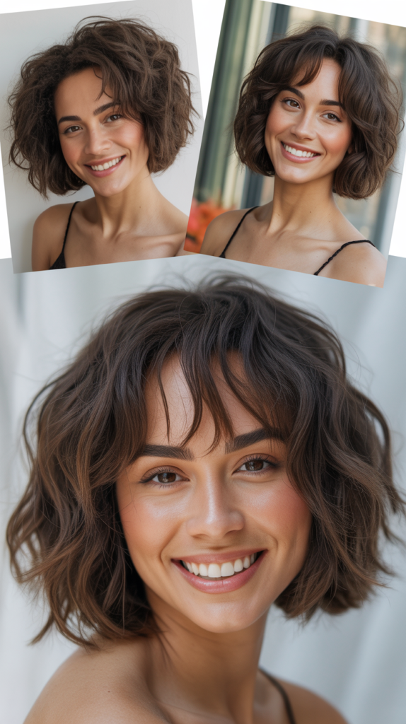 Choppy Bob with Curtain Bangs