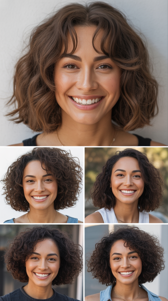 Wavy Lob With Hidden Bangs