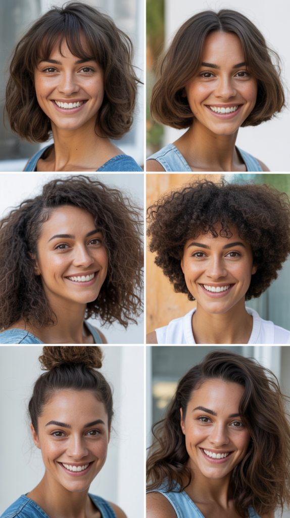 Center-Parted Bangs with Undone Wavy Layers