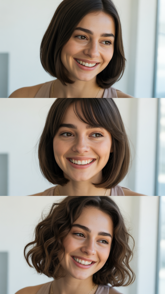 Long Bob With Curtain Bangs For Fine Hair