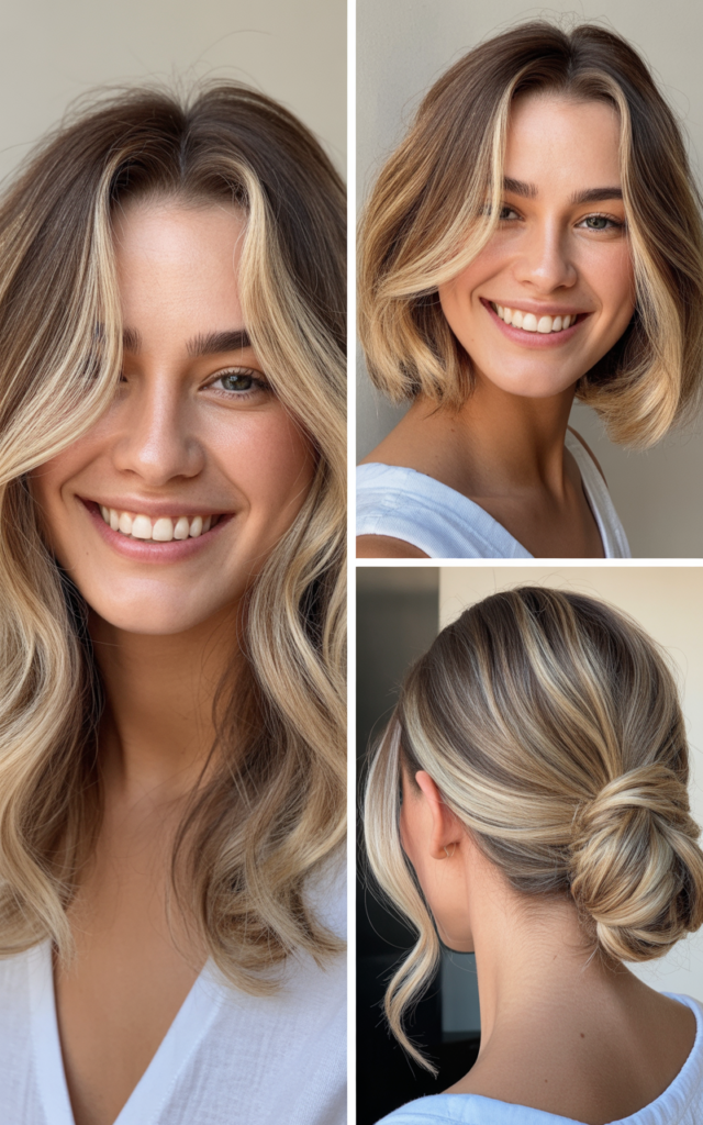Blonde Highlights for Oval Faces