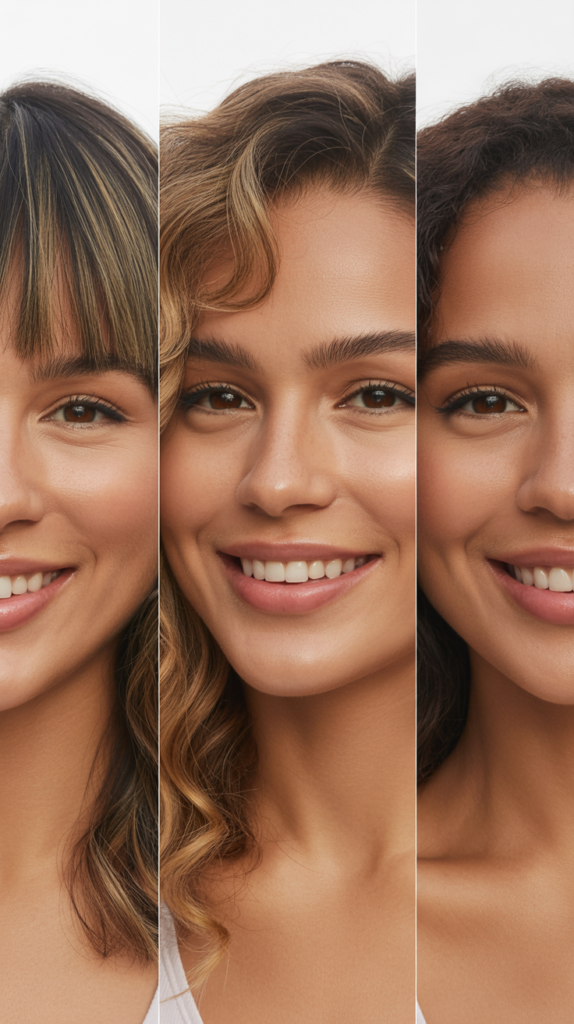 Brow-Skimming Bangs With Subtle Layers