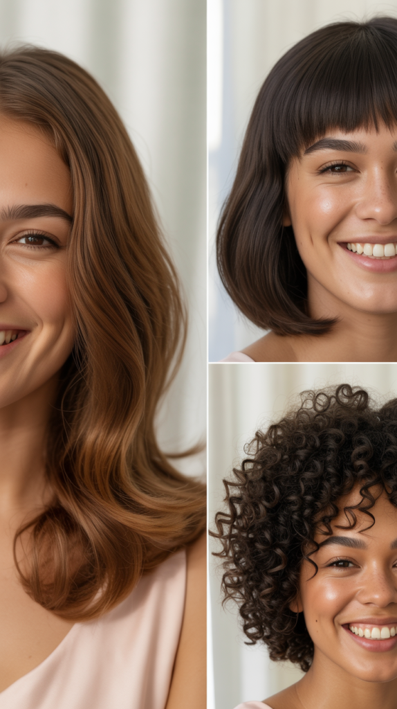 Asymmetrical Long Bob with Dramatic Side Bangs