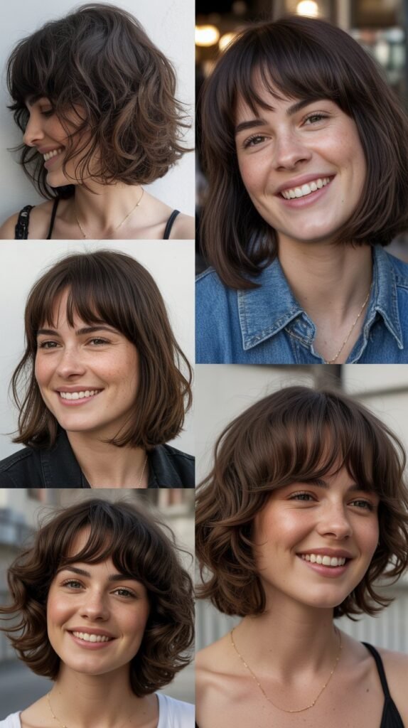  Shaggy Lob With Fringe Bangs