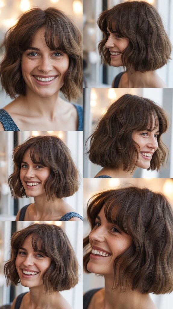  Voluminous Lob With Wispy Side Fringe