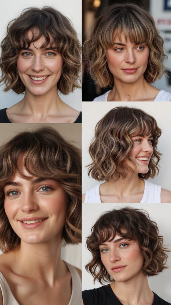 Wavy Lob With Shaggy Bangs