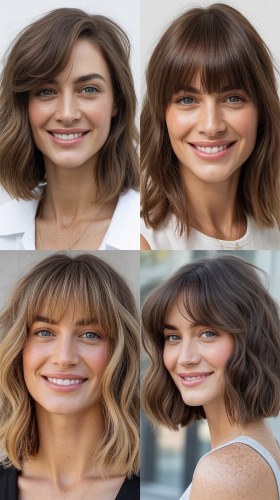  Lived-In Lob With Effortless Bangs