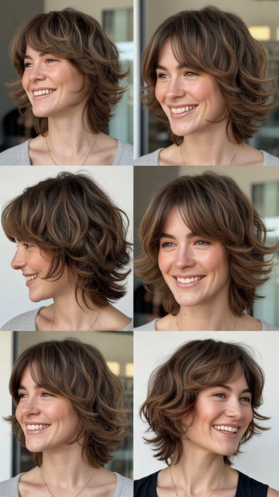 Shaggy LOB With Wispy Layered Bangs