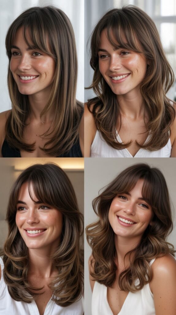 Long Layers With Curtain Bangs: Maintenance and Care