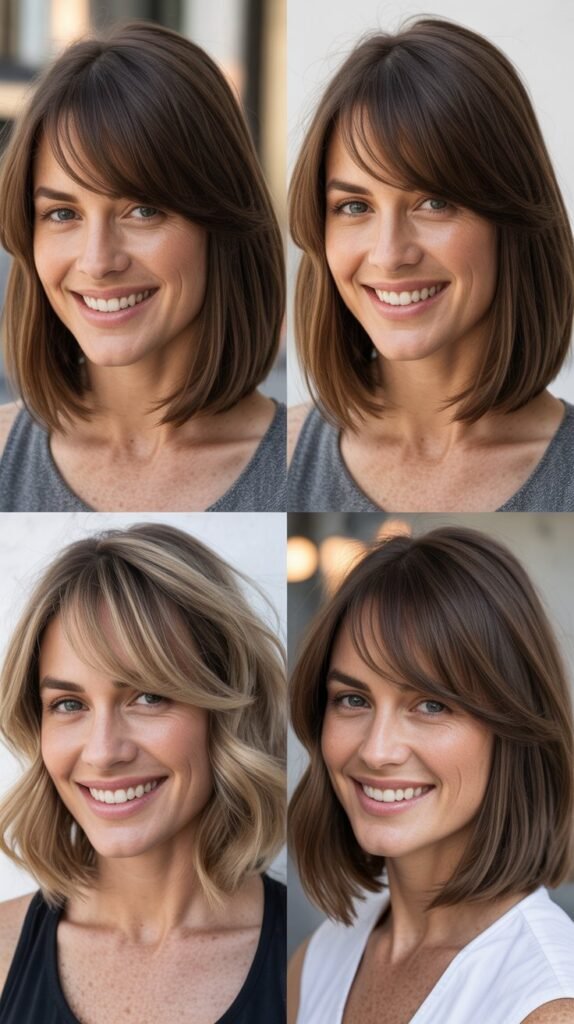  Classic Lob With Long Side Bangs
