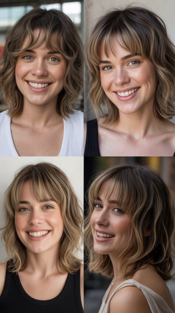 Shaggy LOB With Piecey Baby Bangs