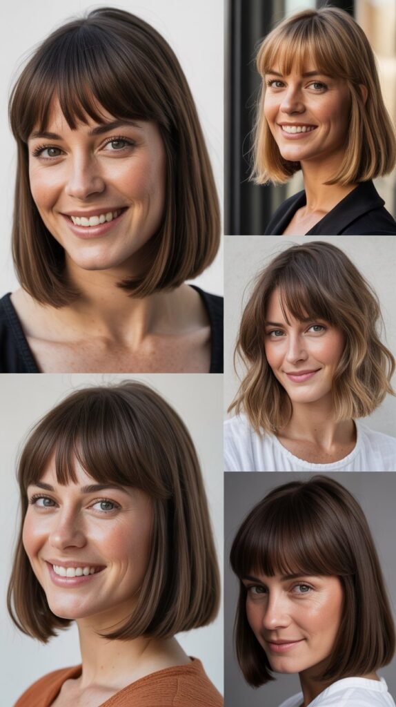  Long Bob with Blunt Baby Fringe