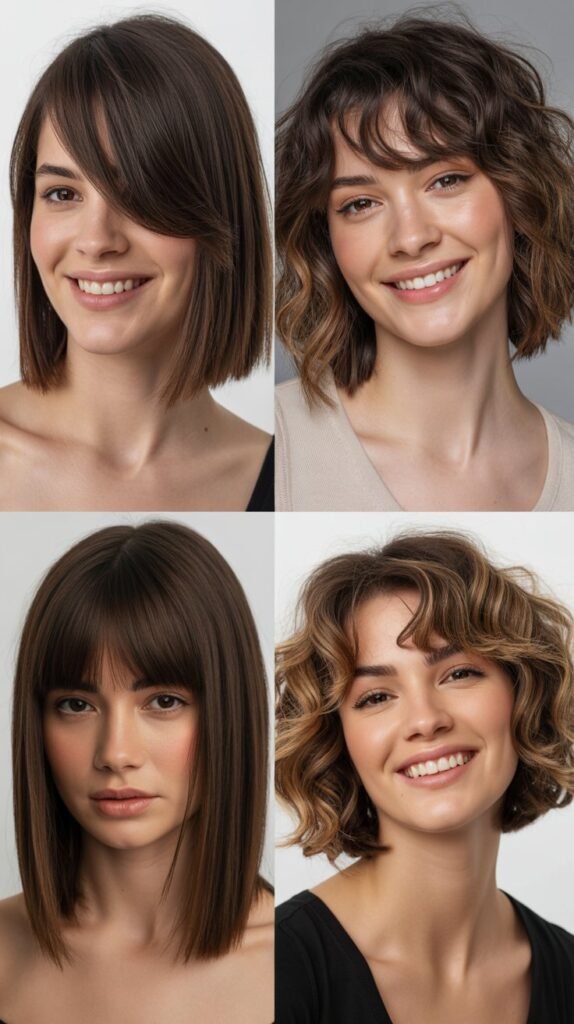  Long Bob with Peek-a-Boo Bangs