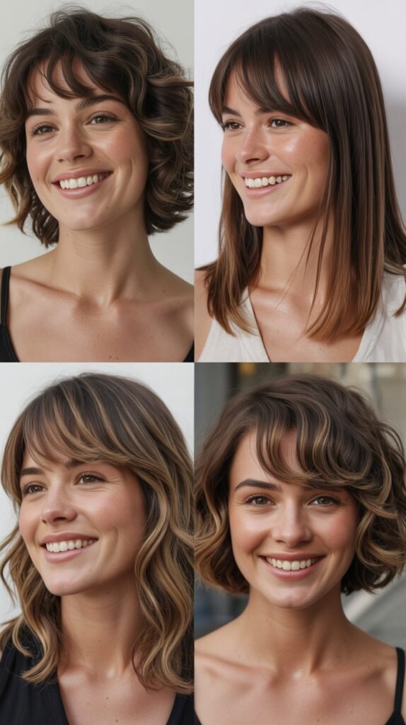 Shaggy LOB With Wispy Side Bangs