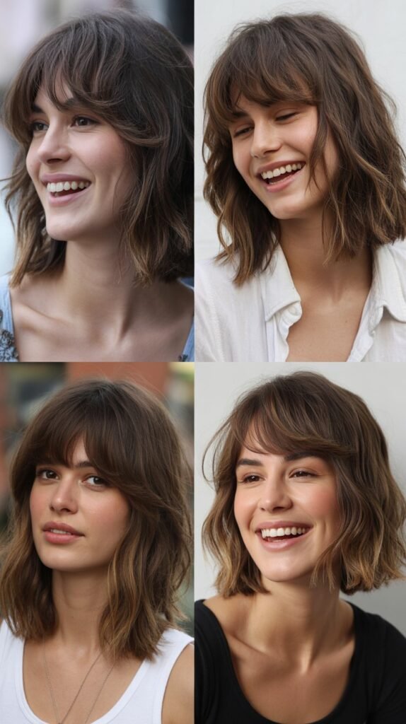 Undone Long Bob with Piecey Fringe