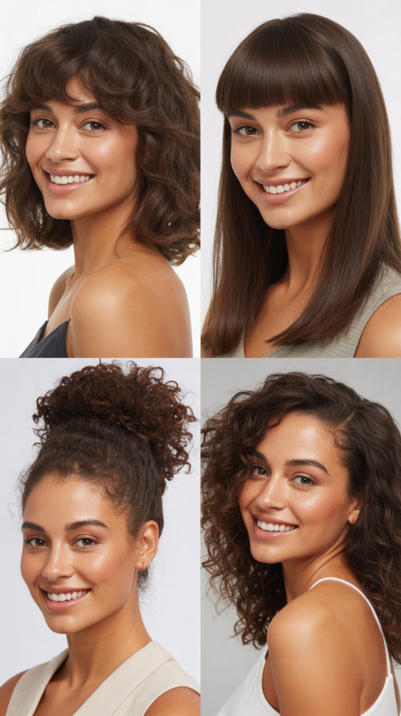 Wavy Lob With Dimensional Bangs