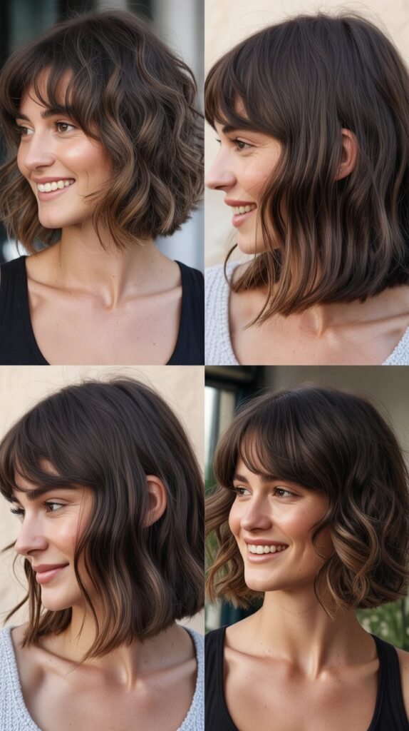 Choppy Long Bob with Piecey Bangs