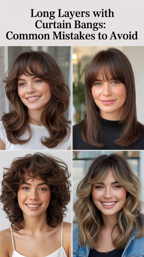 Long Layers With Curtain Bangs: Common Mistakes to Avoid
