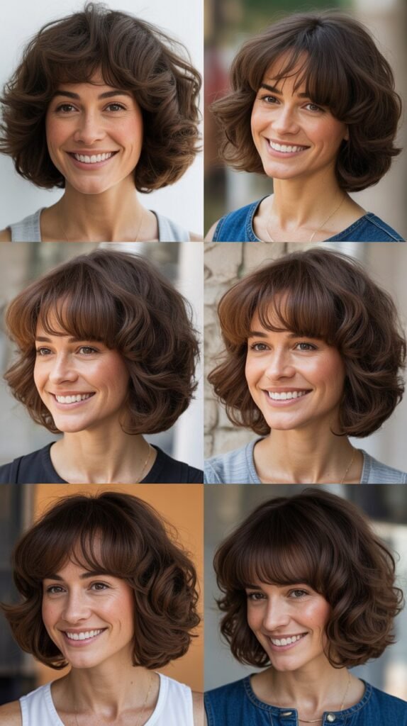  Bouncy Lob With Rounded Bangs