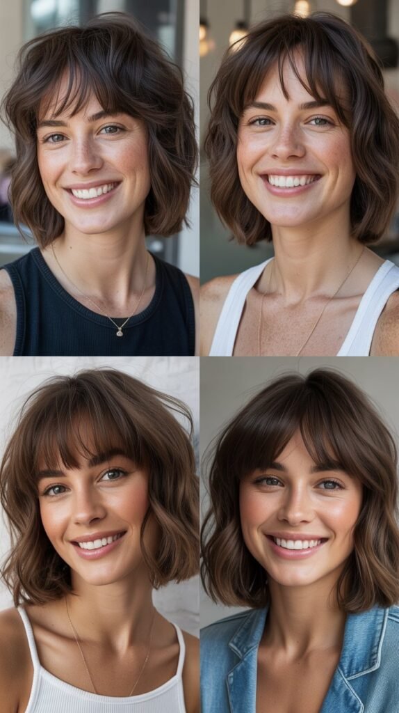  Razored Lob With Shaggy Bangs