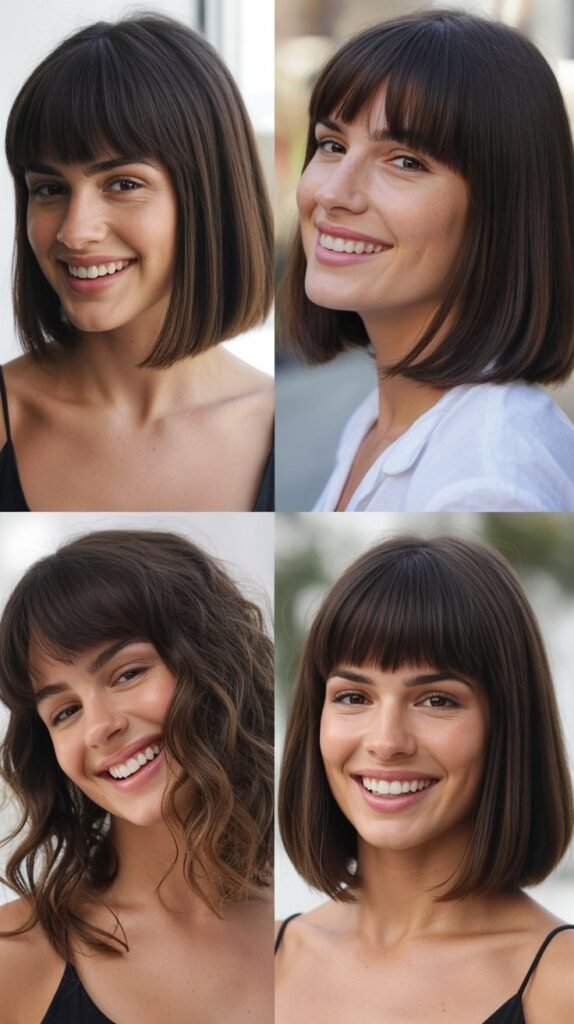 Long Bob with Compressed Bangs