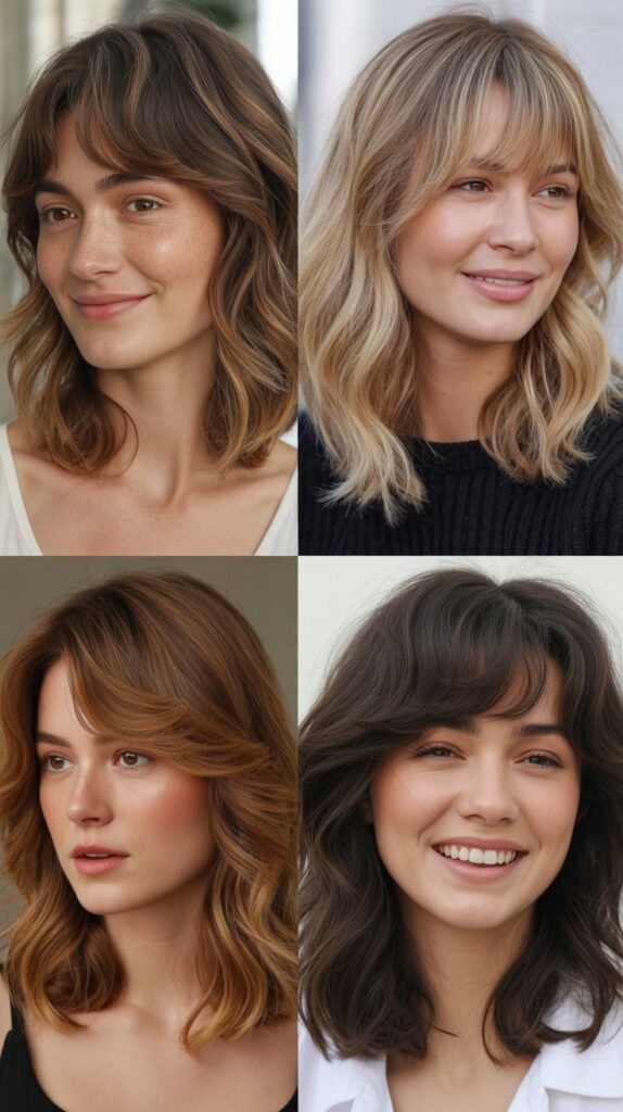  Tousled Lob With Baby Fringe