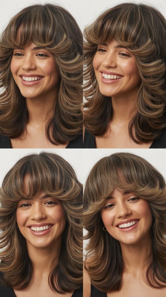 Butterfly Layers With Curtain Bangs