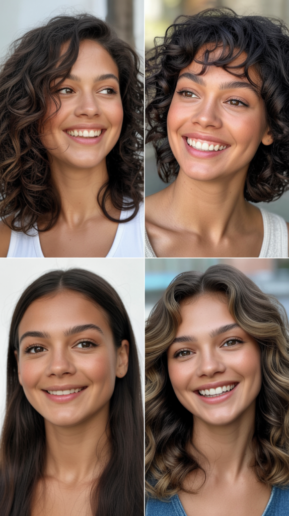 Voluminous Wavy Lob With Long Bangs