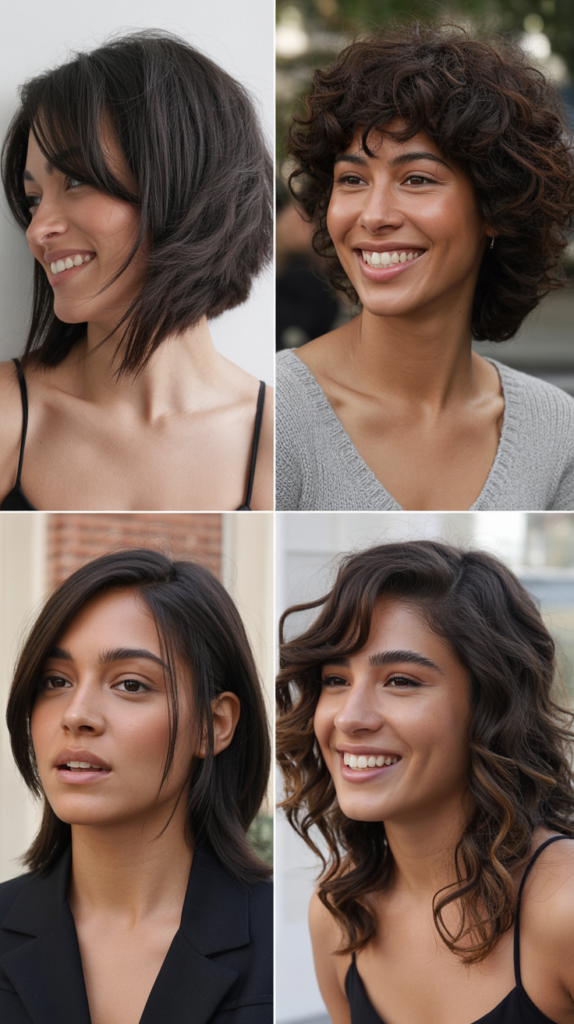 Side Bangs with Angled Disconnection