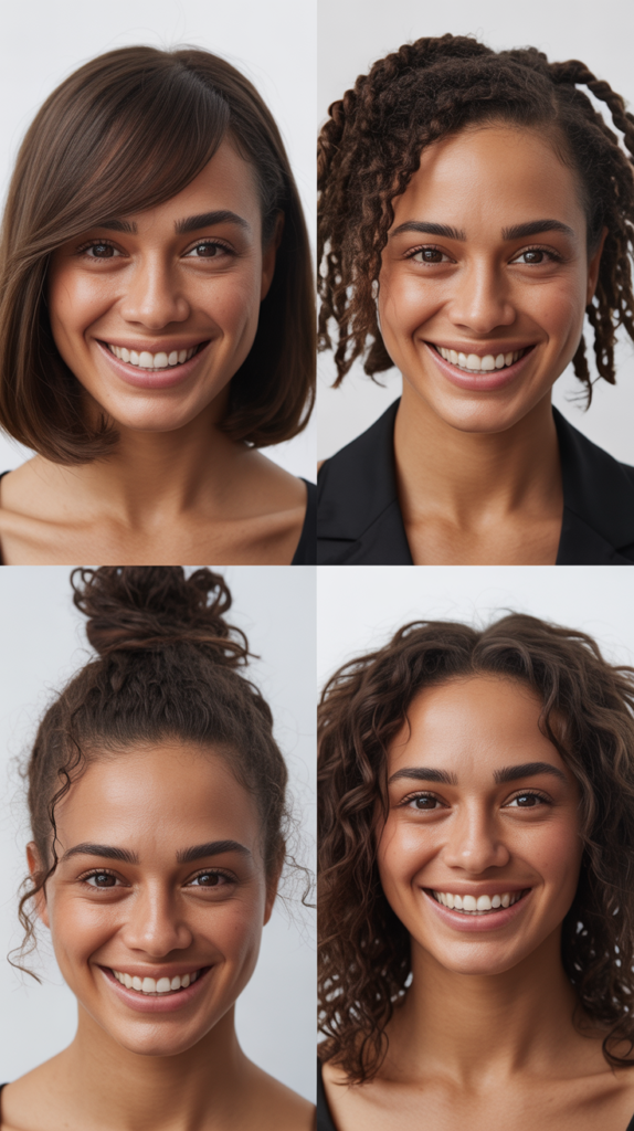 Blunt Lob With Side-Parted Bangs