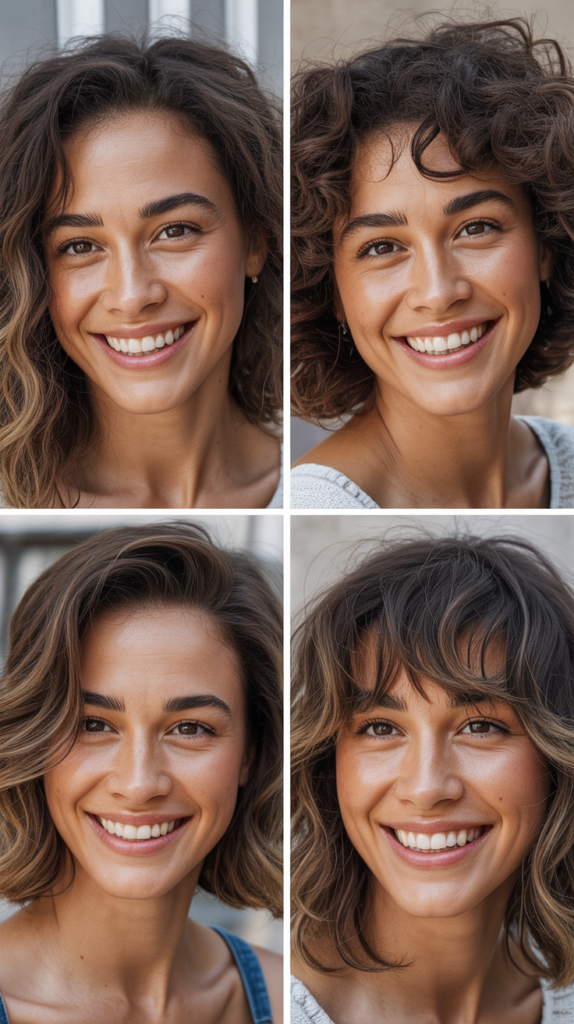 Textured Overgrown Bangs with Piece-y Layers