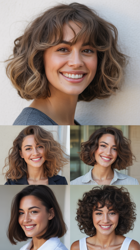 Wavy Lob With Micro Fringe