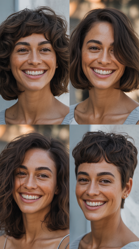 Side Bangs with Stacked Layers in Back