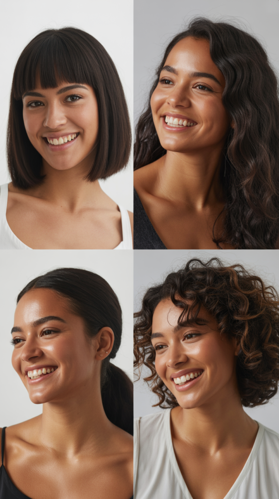 The Classic Blunt Lob With Straight-Across Bangs