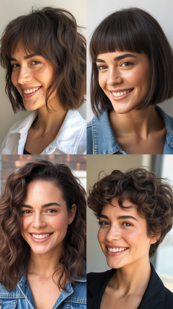 Shaggy Lob With Long Wispy Bangs