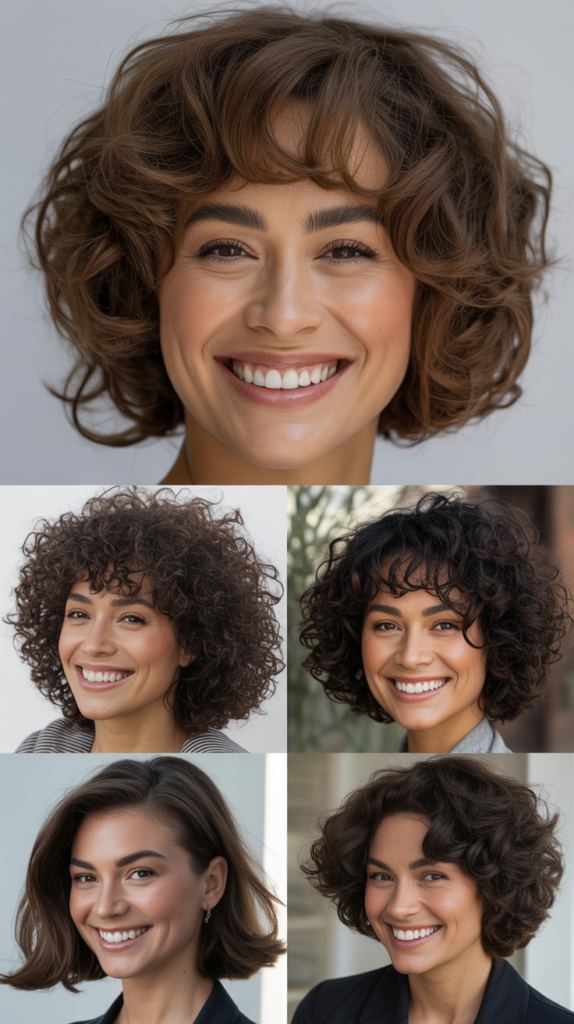 Baby Bangs with Heavily Layered Texture