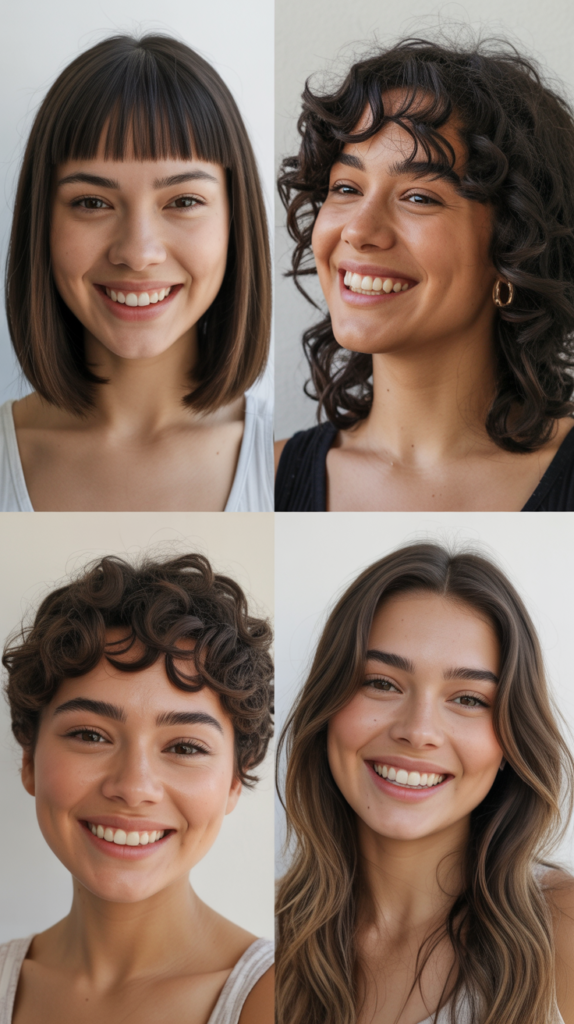 Blunt Lob With Baby Bangs