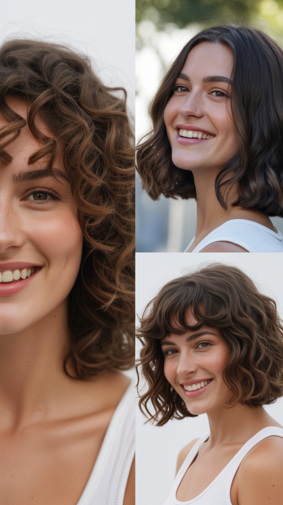 Wavy Bob with Soft Fringe