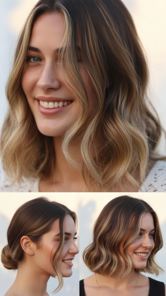 Blonde with Brunette Lowlights