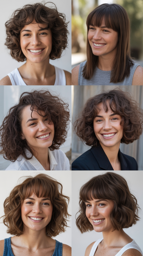 Low-Maintenance Wavy Lob With Bangs