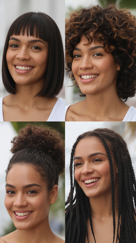 Razor-Cut Lob With Jagged Bangs