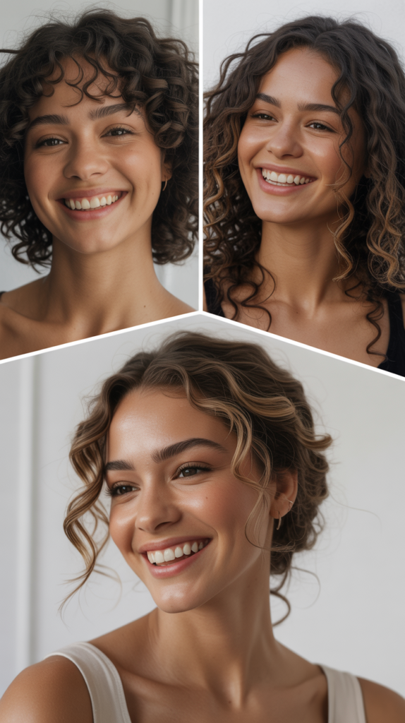 Arched Bangs With Center Part