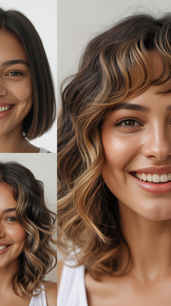  Layered Fringe With Caramel Highlights