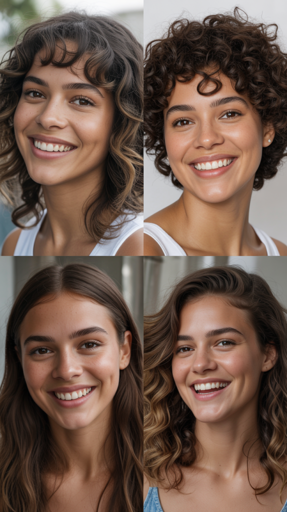 Wavy Lob With Grown-Out Bangs