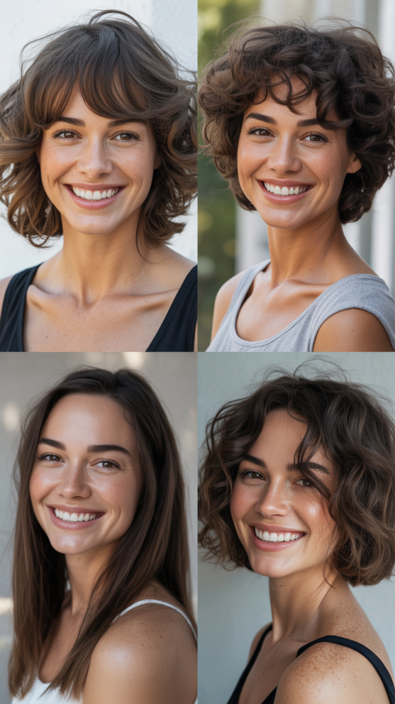 Wispy Side-Swept Bangs with Graduated Layers