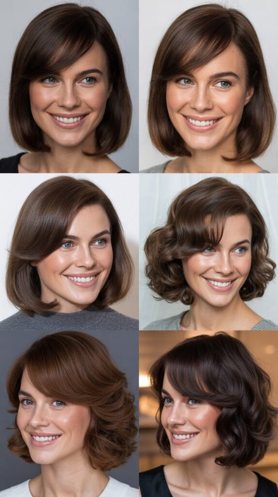 Polished Long Bob with Side-Parted Bangs