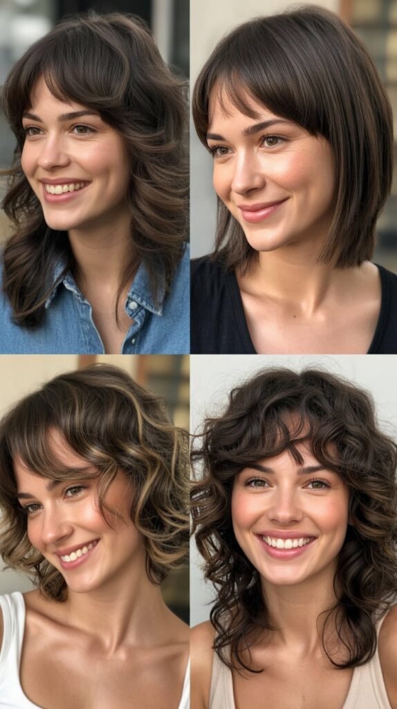 Disconnected Layers With Choppy Curtain Bangs